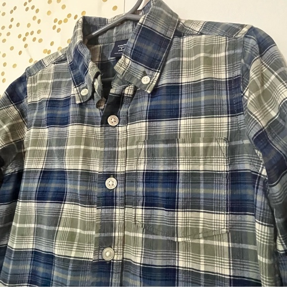 GAP Toddler Plaid Dress Button Down Shirt in Blue and Green size 4T - Picture 5 of 5